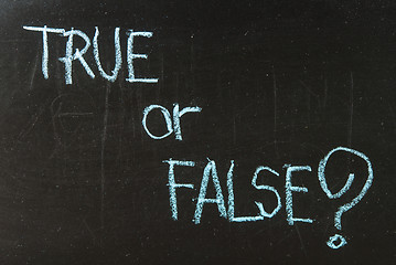 Image showing True or false question