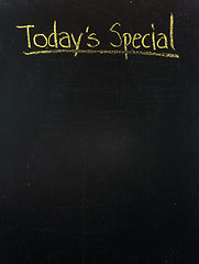 Image showing blackboard today special 