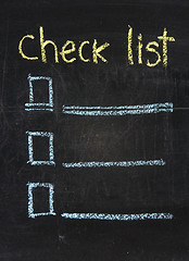 Image showing Chalkboard drawing - check list concept 