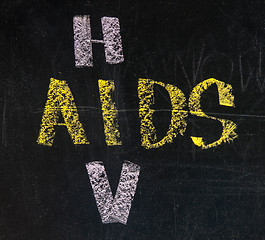 Image showing Crossword of HIV and AIDS