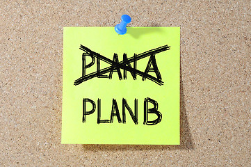 Image showing Plan A Plan B written on a paper