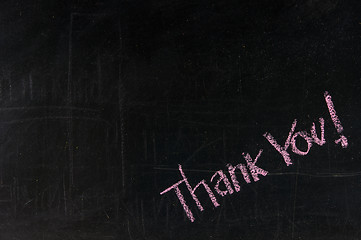 Image showing Thank you written on a blackboard