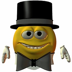 Image showing Smiley- Hat and Tie