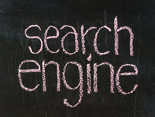 Image showing 'SEARCH ENGINE' written on the blackboard 