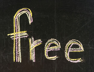 Image showing free title handwritten with chalk on blackboard 