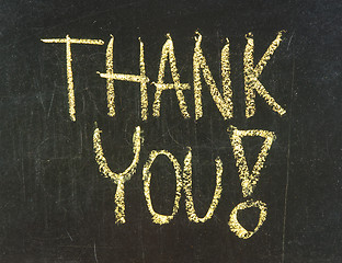 Image showing Thank you blackboard sign. 
