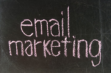 Image showing Marketing concept: Email marketing on blackboard 