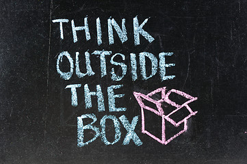 Image showing think outside the box