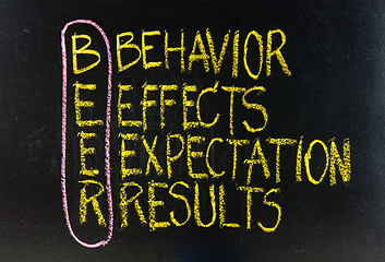 Image showing BEER (behavior, effects, expectation, results) 