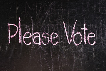 Image showing Vote written on blackboard 