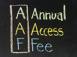 Image showing Acronym of AAF for Annual Access Fee