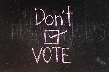 Image showing Vote written on blackboard 