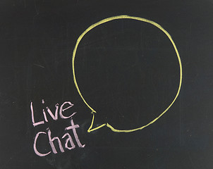 Image showing Chalk drawing - Live chat 