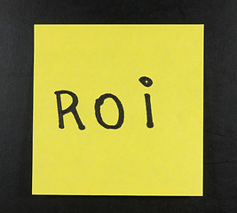 Image showing ROI handwritten with postit on a blackboard