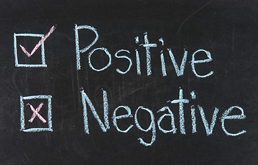 Image showing Chalk drawing - Positive or negative 