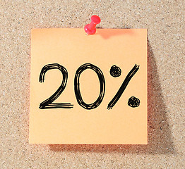 Image showing Memo with Paper Clip - 20 % 