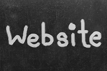 Image showing Chalkboard with webdesign concept 