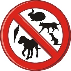 Image showing No pets allowed in this area prohibited 