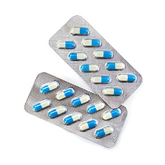 Image showing Capsules blue in two packs