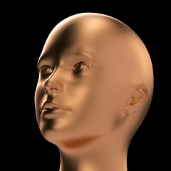 Image showing head looks up