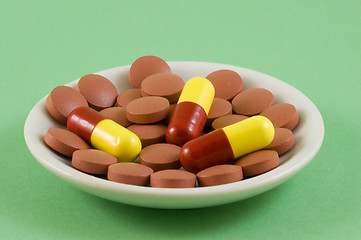 Image showing Pills on a plate 2