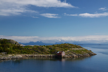 Image showing Fishing hut on Lofoten