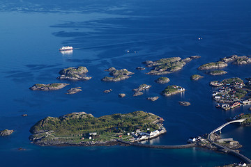 Image showing Cruise ship by Lofoten