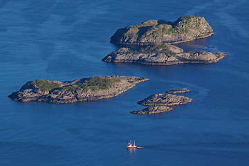 Image showing Rocky islands in norwegian sea