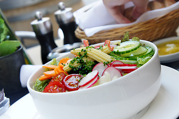 Image showing Vegetable salad in restaurant 