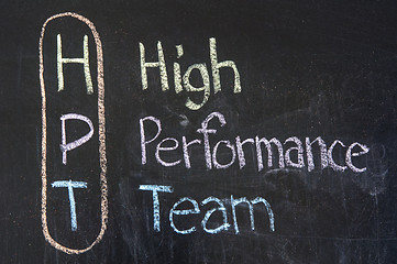 Image showing HPT acronym High Performance Team