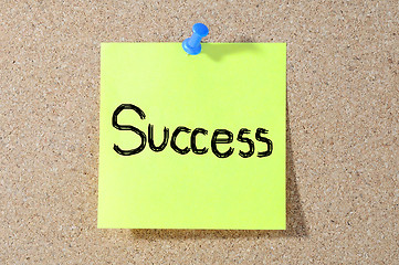 Image showing The word Success handwritten with on a board 