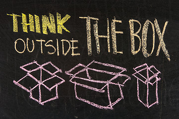 Image showing Think outside the box