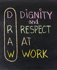 Image showing dignity and respect at work