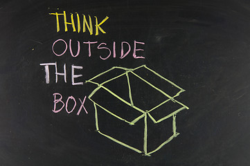 Image showing Think outside the box