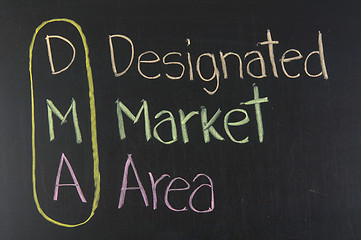 Image showing DMA acronym Designated Market Area