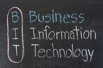Image showing BIT acronym Business Information Technology