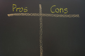 Image showing pros and cons list 