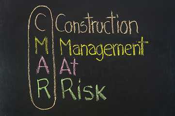 Image showing CMAR acronym Construction Management at Risk