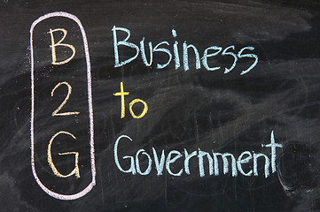 Image showing Acronym of B2G - Business to government