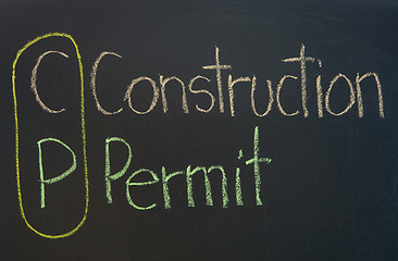 Image showing CP acronym Construction Permit