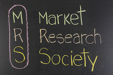 Image showing MRS acronym Market Research Society