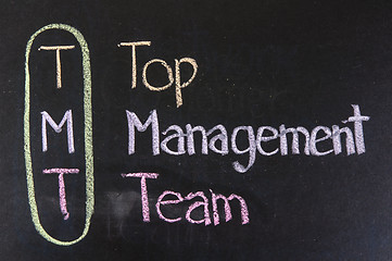 Image showing TMT acronym Top Management Team