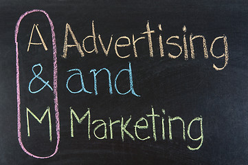 Image showing A&M acronym Advertising and Marketing