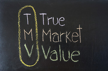 Image showing TMV acronym True Market Value