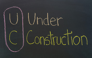 Image showing UC acronym Under Construction 