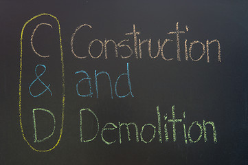 Image showing  C&D acronym Construction and Demolition