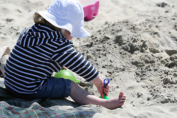 Image showing Girl on the beach