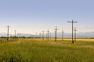 Image showing Electric Poles in Perspective - Country