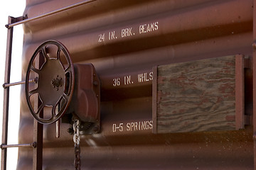 Image showing Close up on an old Train