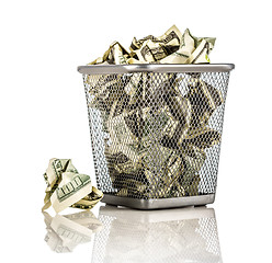 Image showing Money in a basket